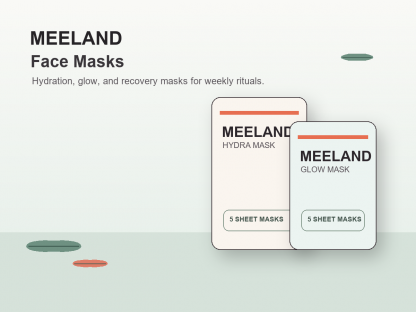 Meeland sheet mask packaging mockup