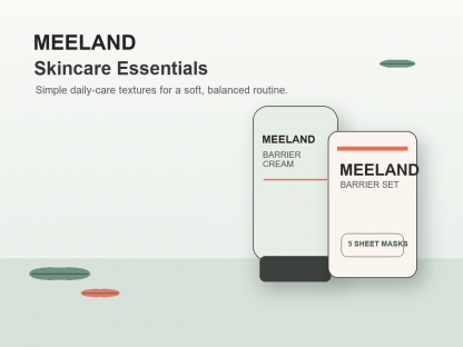 Meeland skincare cream and care set mockup
